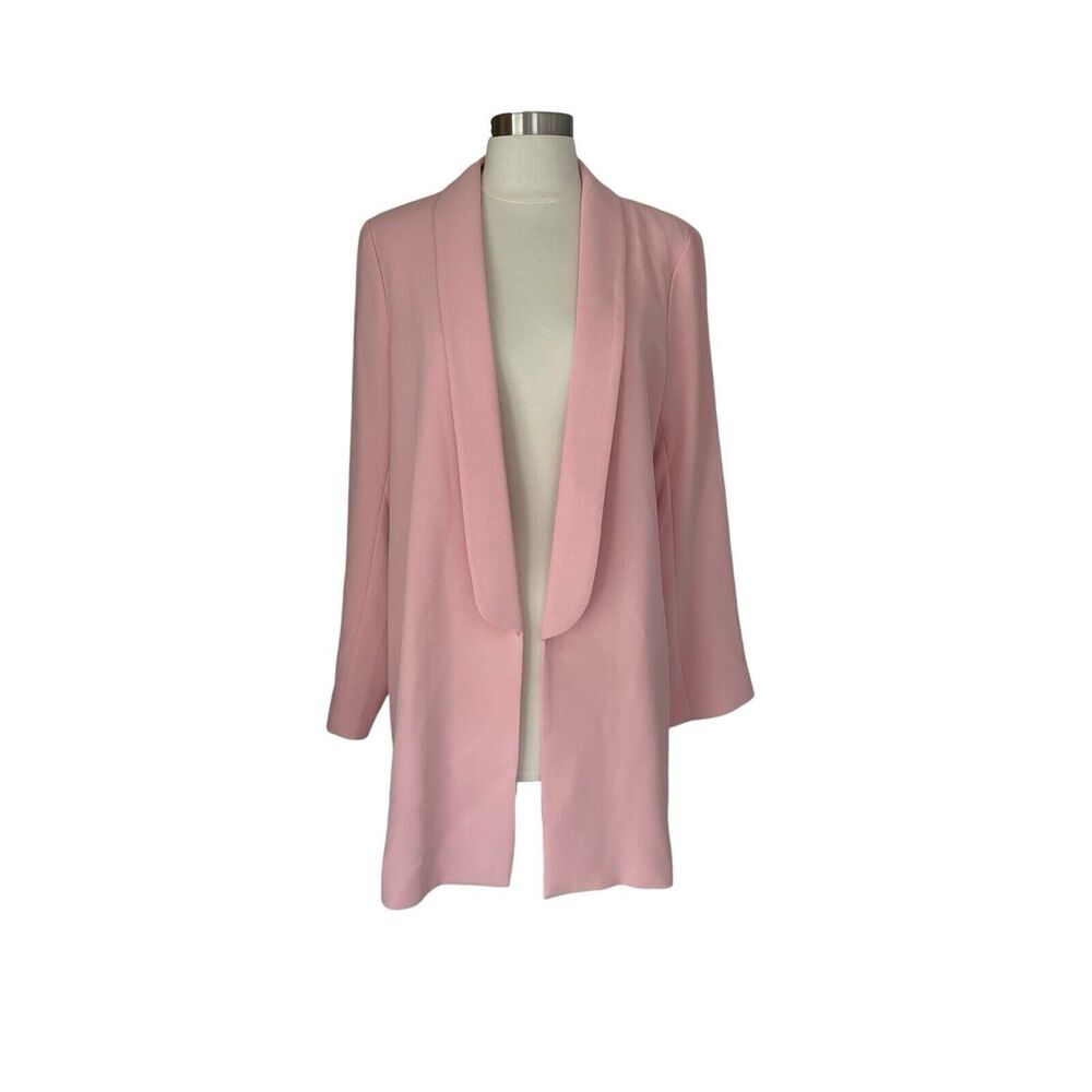 House of Harlow Blazer M Pink Long Chloe Boyfriend Jacket 1960 Revolve Open NWOT